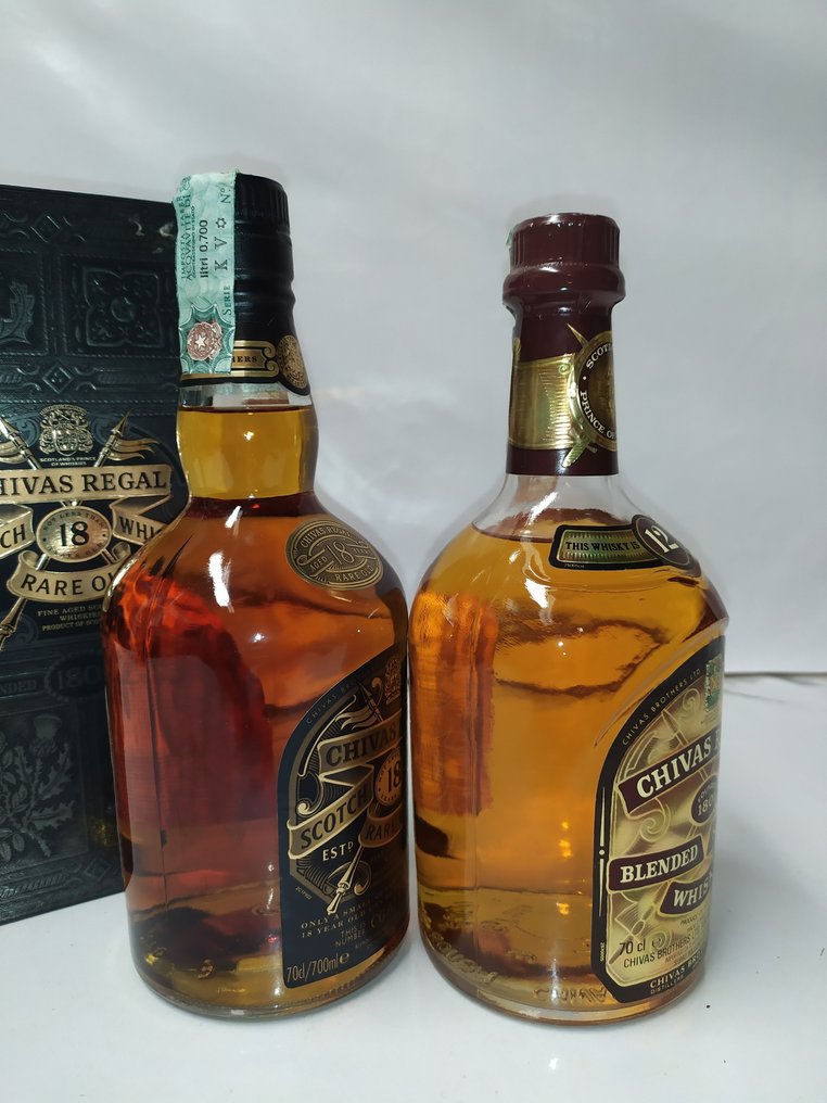 Chivas Regal - 12 years old + 18 years old - b. 1990s, - Catawiki