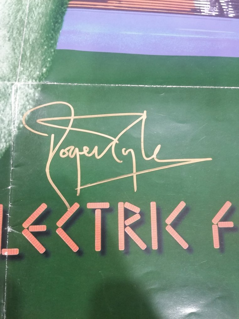 Queen Roger Taylor Electric Fire Original Vintage Poster Signed