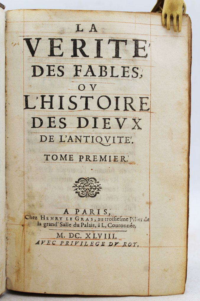 Jean Desmarets de SaintSorlin La Vérité des Fables ov L'Histoire des