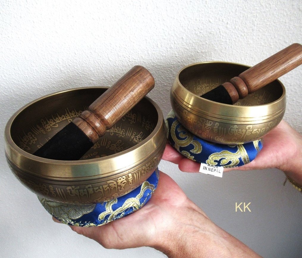 Singing bowl Singing bowls Buddhism original 2x 3piece