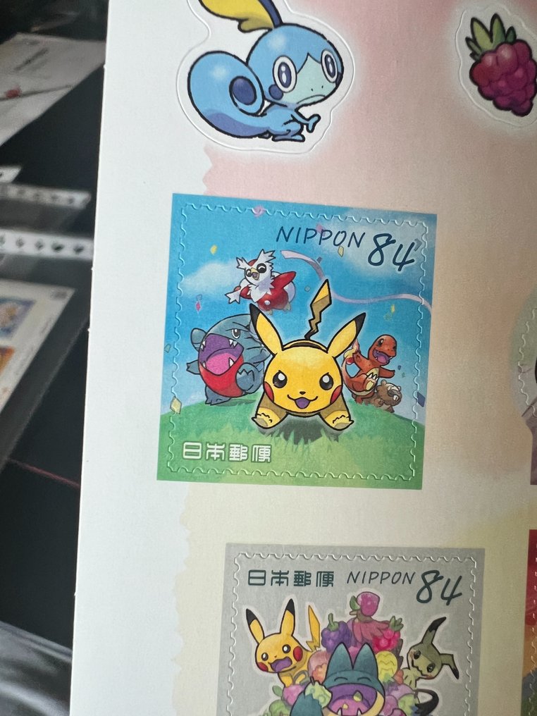 The Pokémon Company Complete set Japan Post Stamp Box + Graded promo