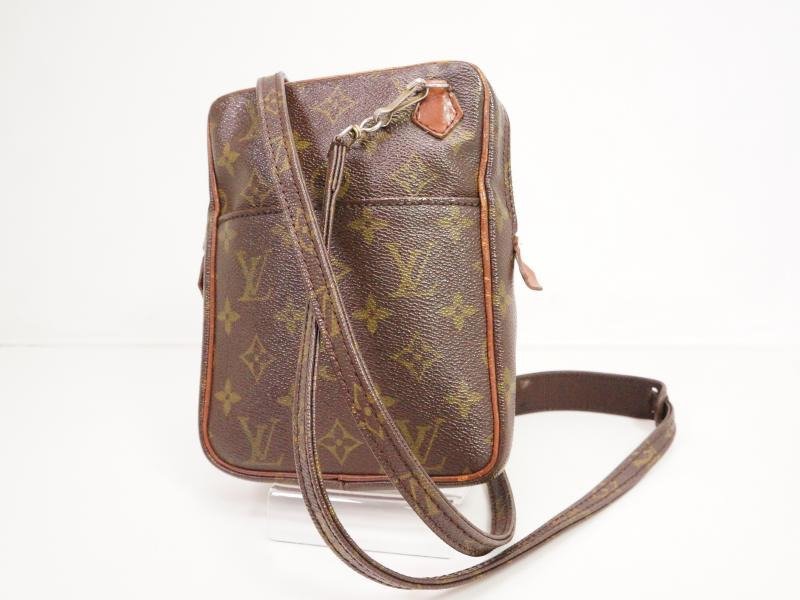 Authentic Louis Vuitton Monogram Danube MM Shoulder Cross Bag Old