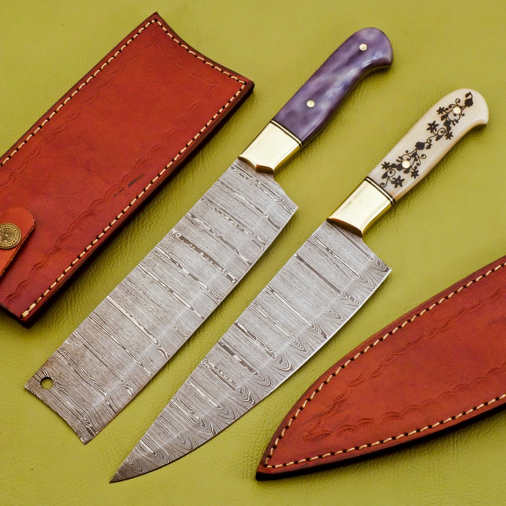 Handmade Kitchen Knives, Razor Sharp (2) 1095 Steel, Catawiki