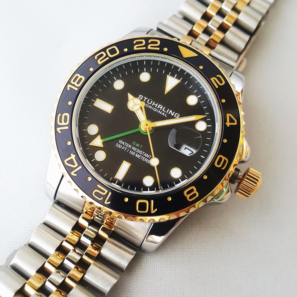 St hrling Original Men Swiss GMT Diver Gold New Catawiki