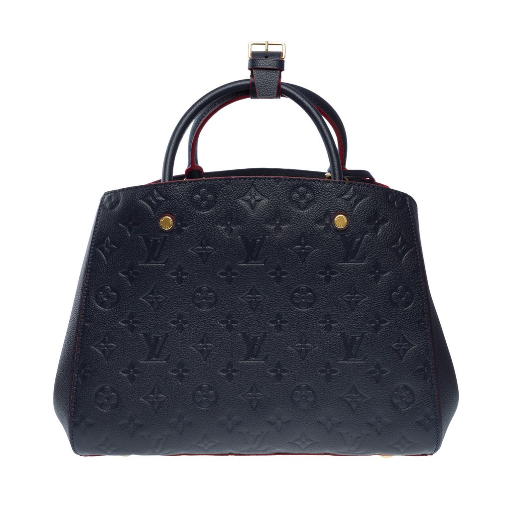 Louis Vuitton - Authenticated Montaigne Vintage Handbag - Leather Black Plain for Women, Very Good Condition