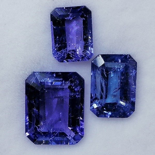3 pcs No Reserve Price - Tanzanite - 4.50 ct - Catawiki