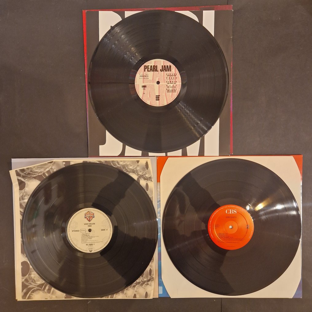 Aerosmith, Pearl Jam, Van Halen 3 Legendary Rock Records in NM condition Flera titlar