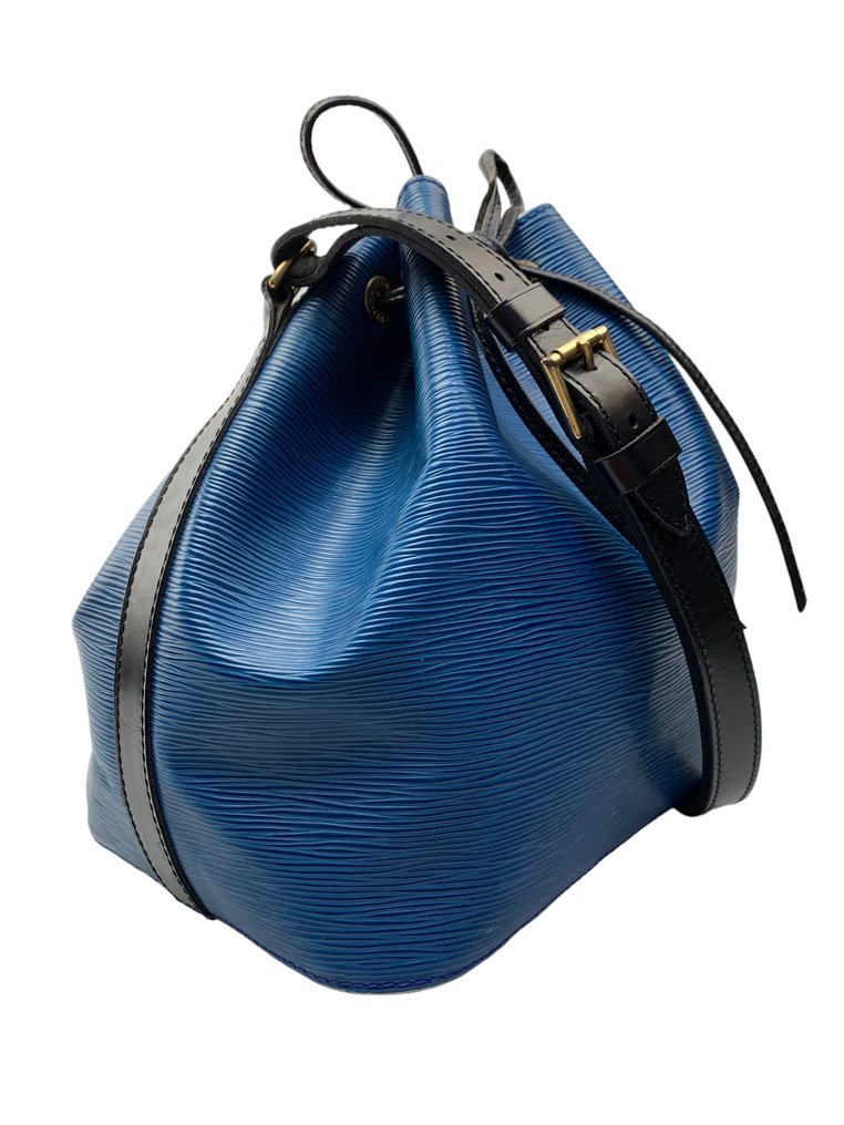 Louis Vuitton Petit Noe Shoulder Bag Handbag Blue EPI Leather