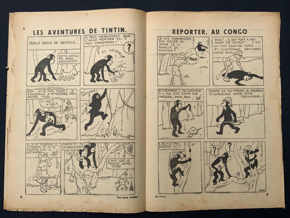 Le Petit Vingtième 36 - Tintin - Au Congo - (1930) - Catawiki