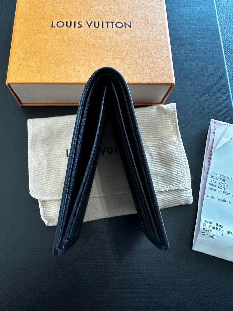 Shop Louis Vuitton MONOGRAM Monogram Plain Leather Folding Wallet