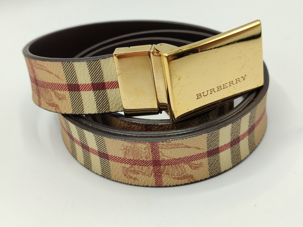 Burberry Gold Belts for Men