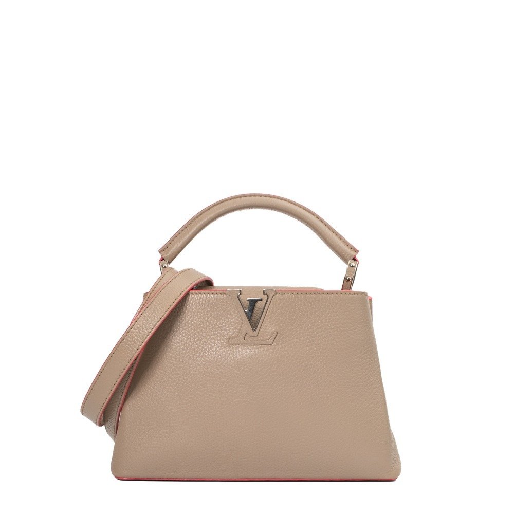 Louis Vuitton - Authenticated Capucines Handbag - Wicker Beige Plain For Woman, Very Good condition