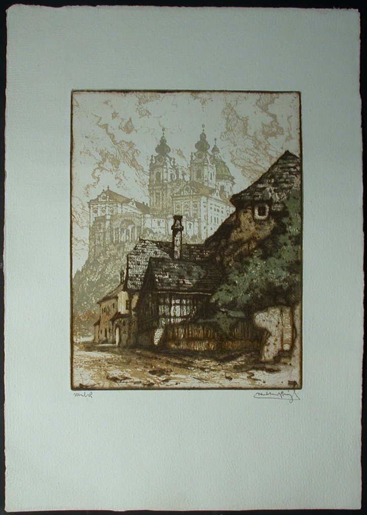 Walter Prinzl (Wien 18911937 ebd.) Melk mit Stift Melk Catawiki