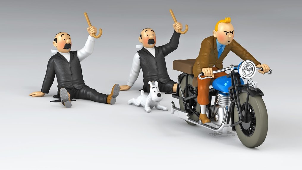 Moulinsart Hachette Tintin Voiture 1 24 La moto de Tintin