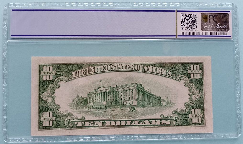 United States of America 10 Dollars 1934 D Fr #1705 Silver