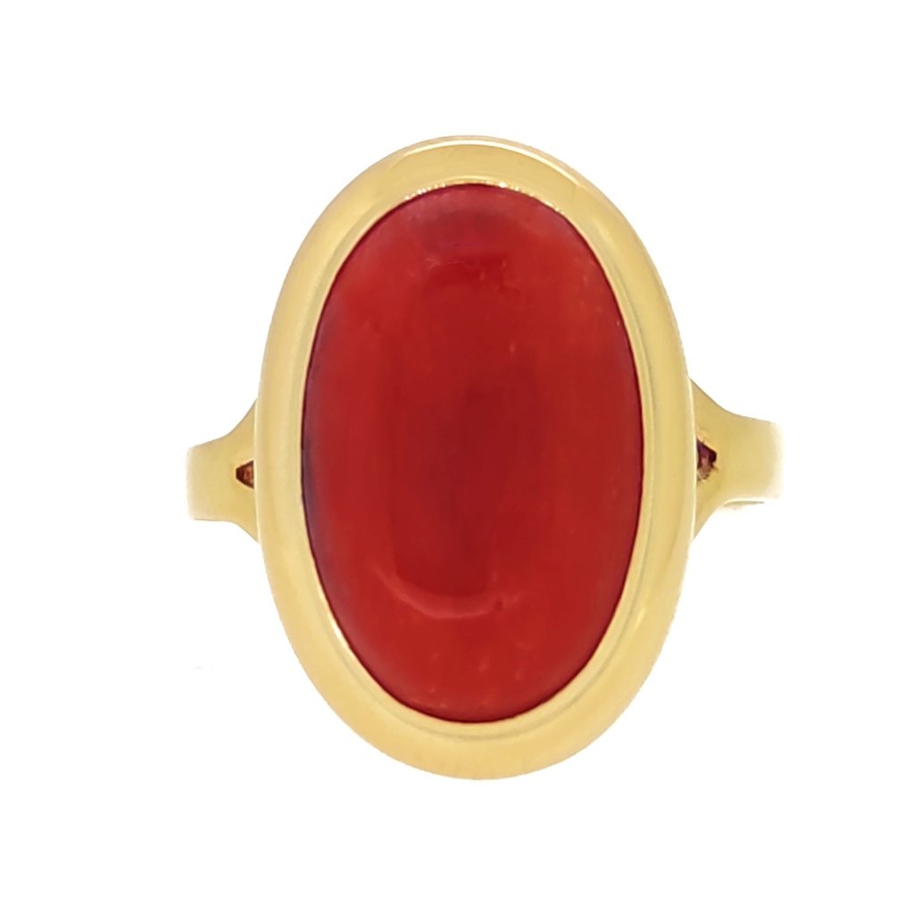 18 Kt Gold Ring Mediterranean Red Coral 8 66 X 15 20 Mm Catawiki 18-kt-gold-ring-mediterranean-red-coral-8-66-x-15-20-mm-catawiki