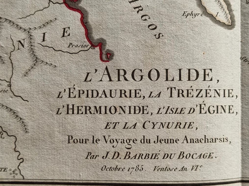 Europa, Karta Grekland; Barbié du Bocage, JeanDenis / Pierre