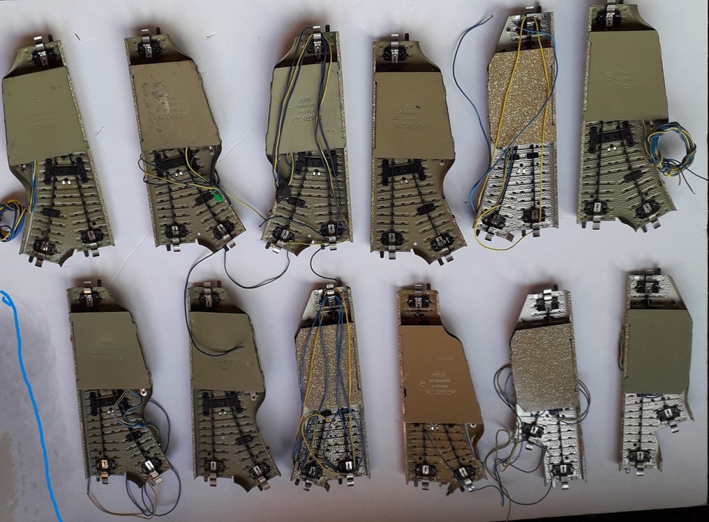 Märklin H0 - 5117/5202 - Model train tracks (12) - 12 switches, Track M ...