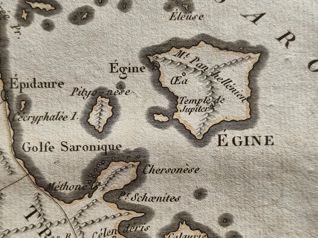 Europa, Karta Grekland; Barbié du Bocage, JeanDenis / Pierre