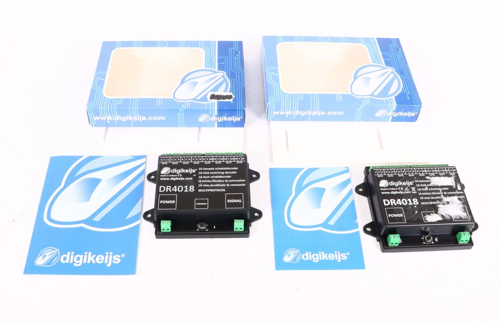 Digikeijs H0 DR4018 Model train (2) 2x 16 channel switching decoder Catawiki