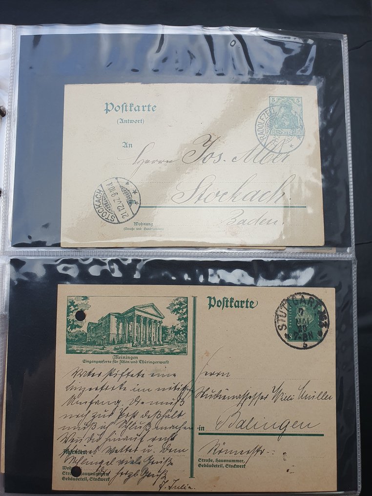 Duitse Rijk 1872/1944 Kavel postwaardestukken uit het Rijk tot het 3e Rijk in een Duitse Rijk 1872/1944 Kavel postwaardestukken uit het Rijk tot het 3e Rijk in een