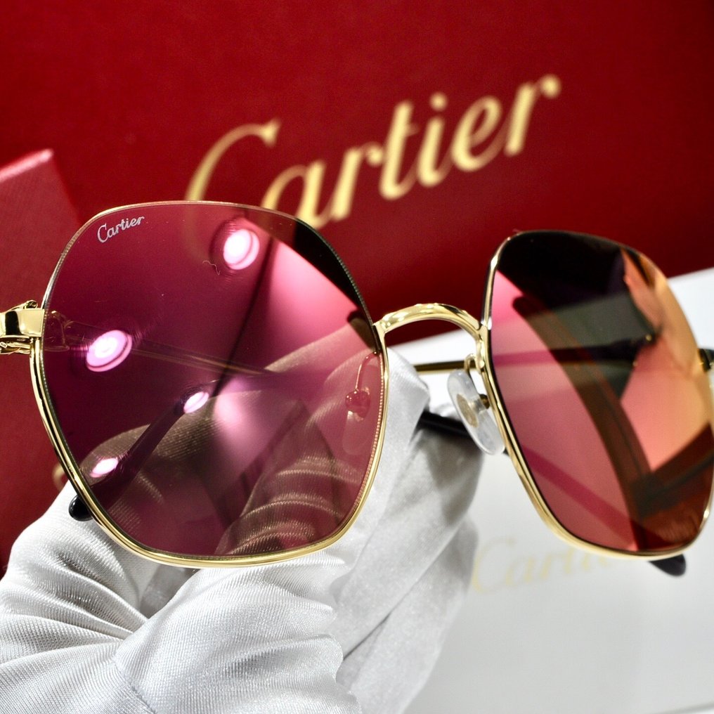 Cartier New Cartier Panthere sunglasses placcato oro Sunglasses