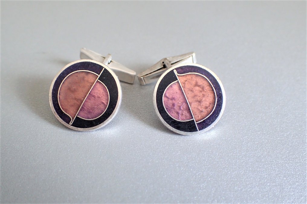 Perli - Schwäbisch Gmünd - Art Deco - Enamel - Cufflinks - Catawiki