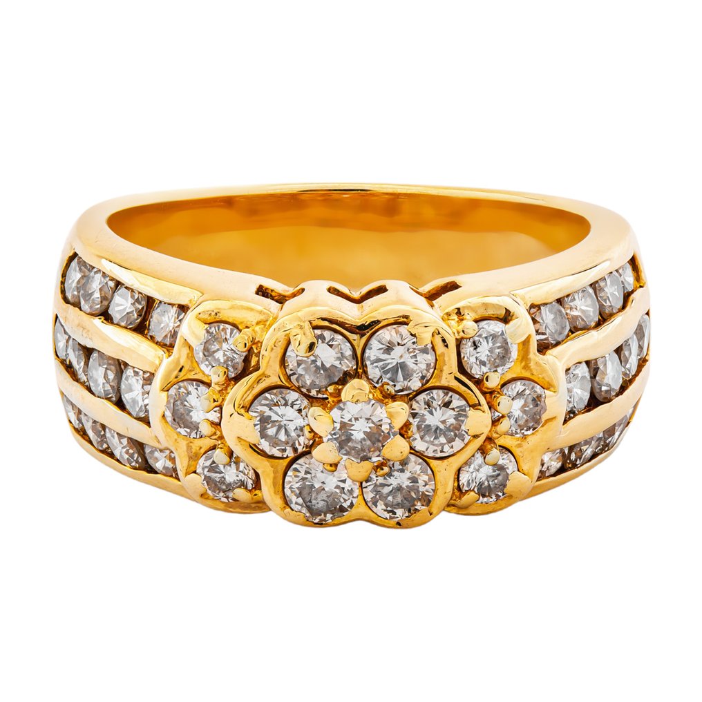 1 29 Tcw VS1 SI1 Diamond Ring No Reserve 18k Yellow Gold Ring 1 1-29-tcw-vs1-si1-diamond-ring-no-reserve-18k-yellow-gold-ring-1
