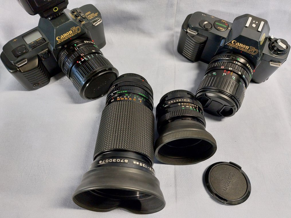 Canon T70 & T50 + 4 FD lenses Single lens reflex camera (SLR) Catawiki