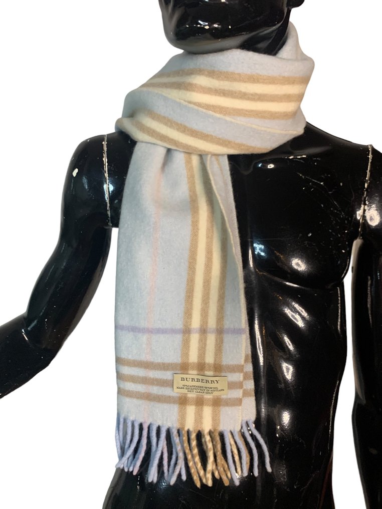 Burberry 50 cashmere store 50 wool scarf gold