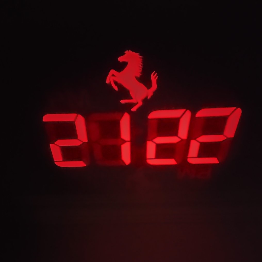 Table/desk clock Oregon Scientific x Ferrari "Maranello" radiocontrolled alarm clock with