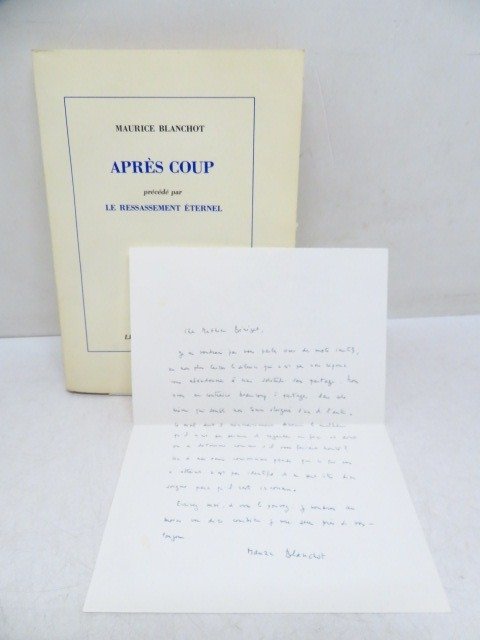 Maurice Blanchot Après coup Le Ressassement éternel [Avec Lettre