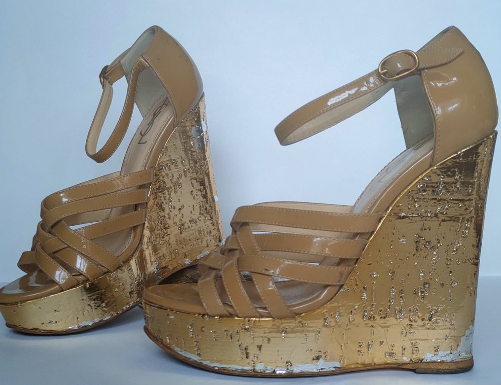 Sandali con tacco yves saint laurent discount