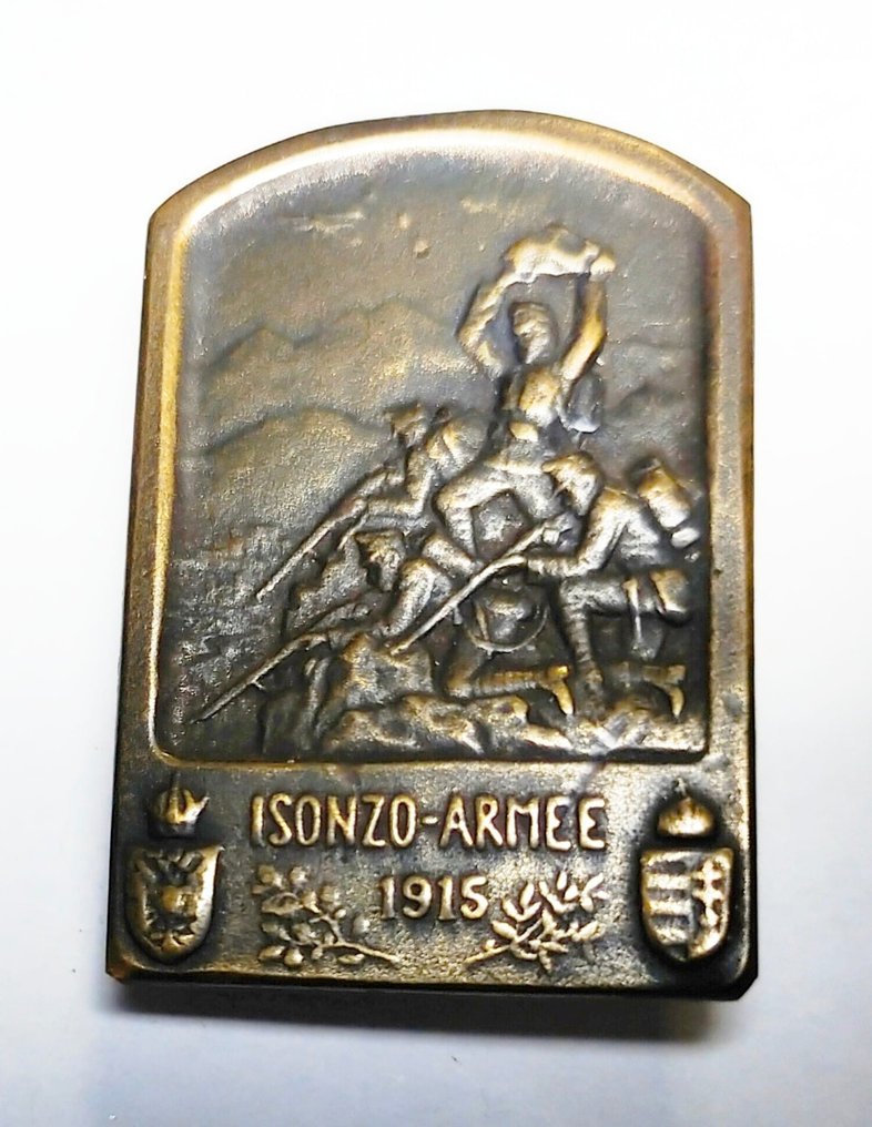 Österreich Medaille Kappenabzeichen + Medaglia Croce di Carlo