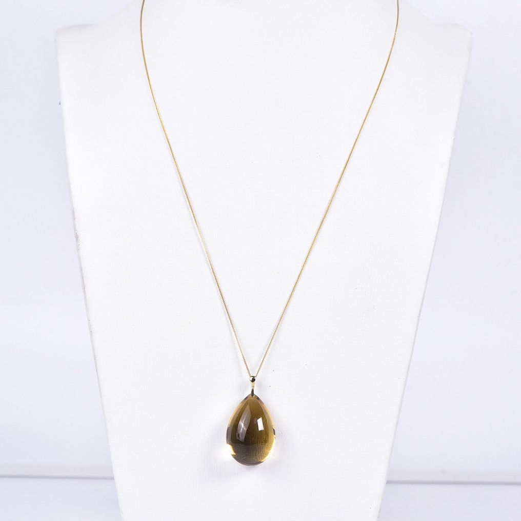 Citrine 18kt Gold Yellow Gold Necklace With Pendant Catawiki 1-pcs-lotus-gold-certified-deep-purple-spinel-21-31-ct-catawiki