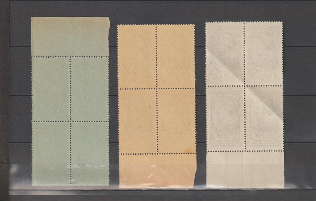 France 1924 rare 3 blocks of 4 RONSART stamps Catawiki