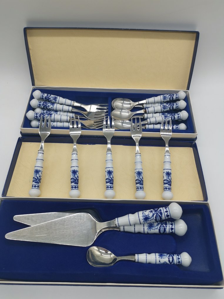 Abs rostfrei - Cutlery set (21) - Ddr - Porcelain, Steel (stainless ...