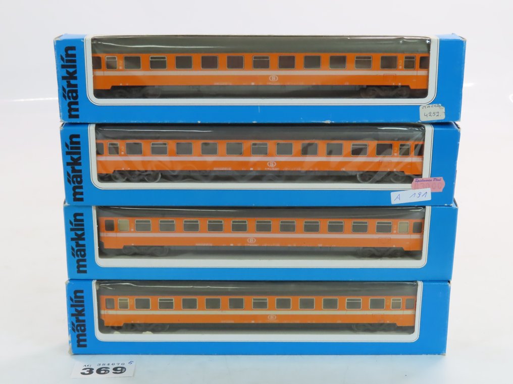 Märklin H0 - 4252 - Passenger carriage - 4 Eurofirma carriages 2nd ...
