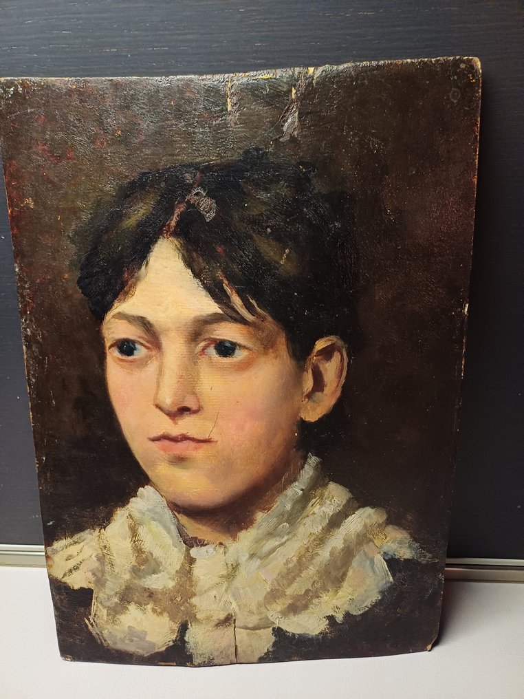 Albano Lugli (1834 - 1914), Attribuito a - Ritratto femminile - Catawiki