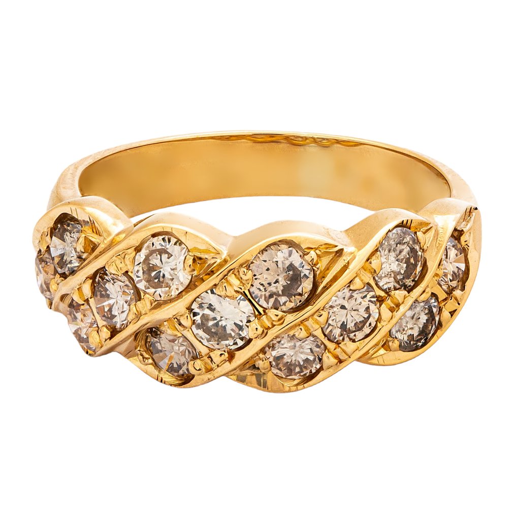 1 00 Tcw VS2 SI1 Diamond Ring No Reserve 18 Karat Gelbgold Ring 1 1-00-tcw-vs2-si1-diamond-ring-no-reserve-18-karat-gelbgold-ring-1