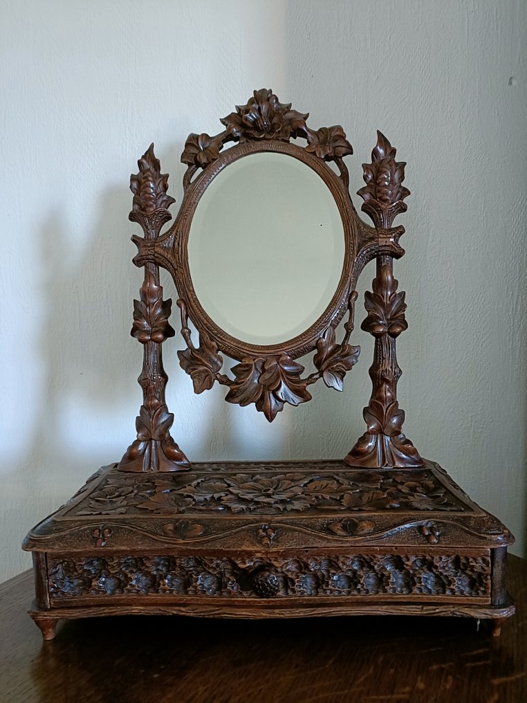 Table mirror Wood Catawiki