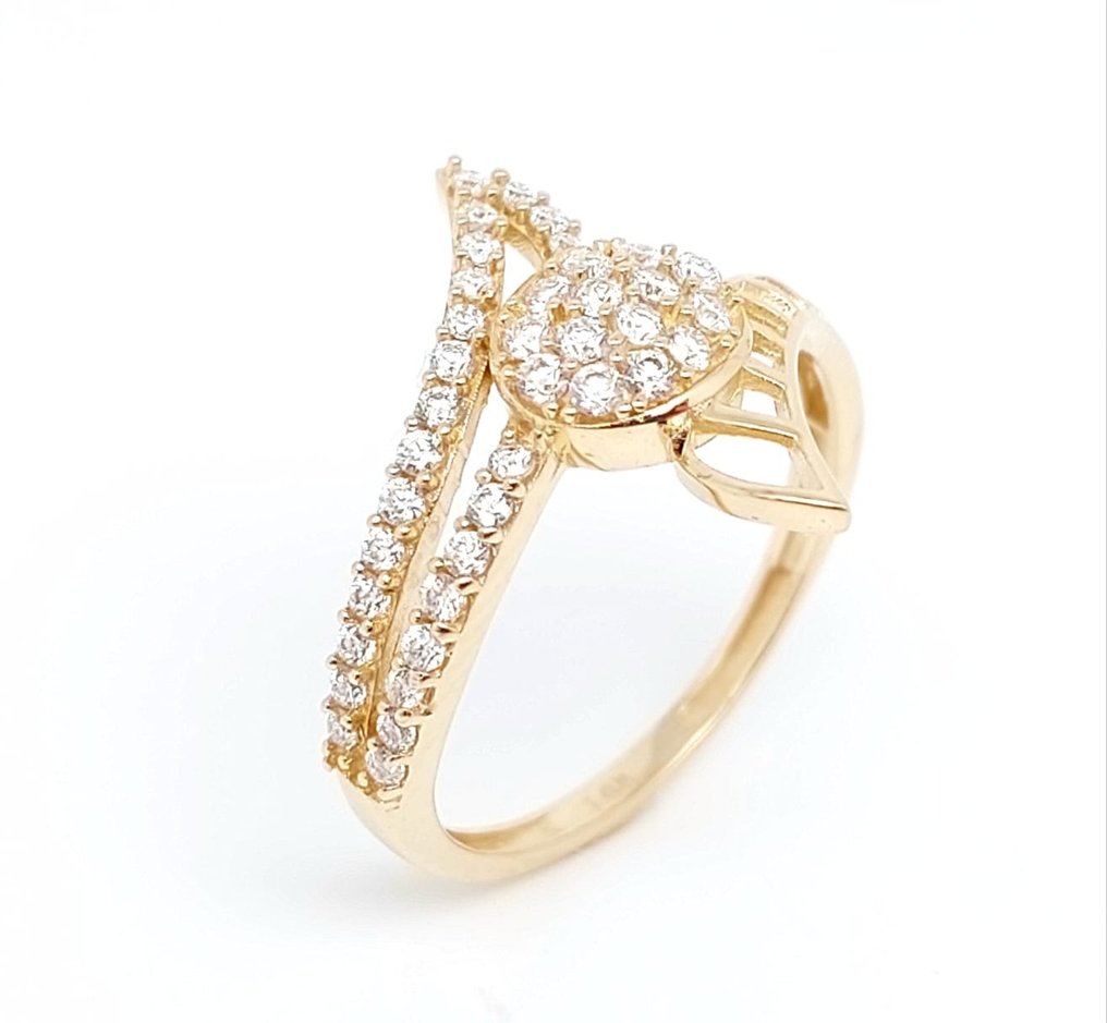14 kt. Gold - Ring - Diamond - Catawiki