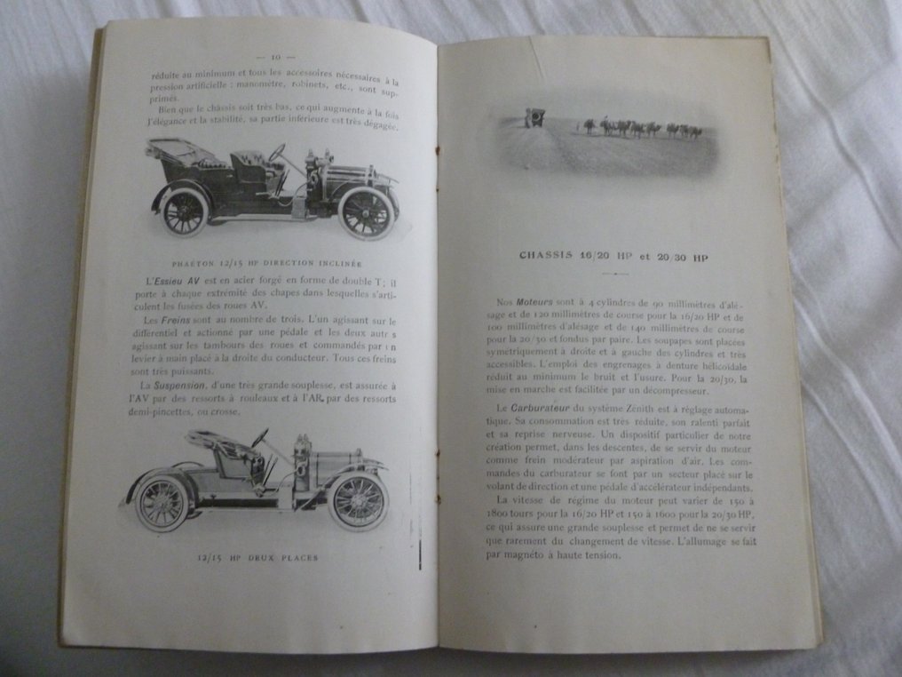 Brochure Pilain Société des Automobiles Pilain 1910 28 page