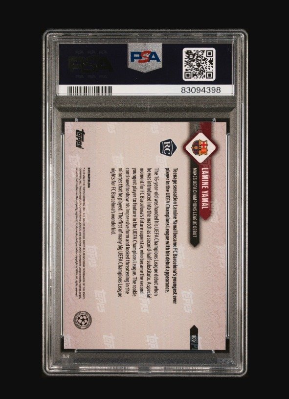 2023 - Topps Now UCL - #9 Lamine Yamal - Rookie Card - PSA 10