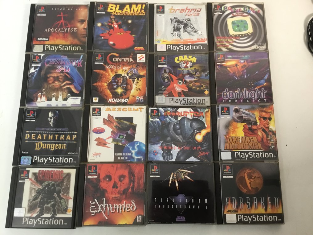 Sony Playstation 1 - Console with controllers, cables and 31 games ...