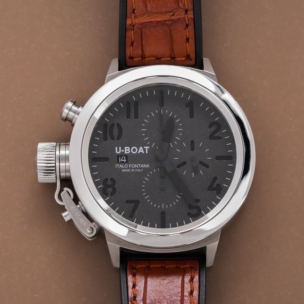 U BOAT NO RESERVE PRICE Flightdeck Chronograph U 7750 50 Men