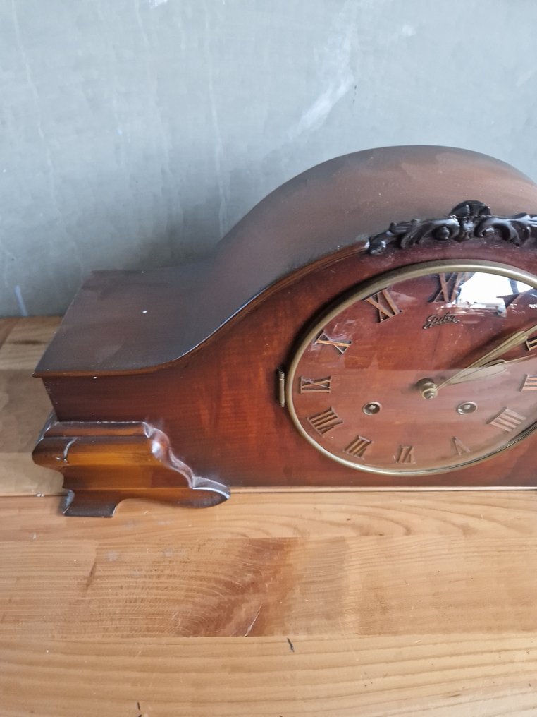 Mantel clock Juba Art Deco Glass, Wood 19501960 Catawiki