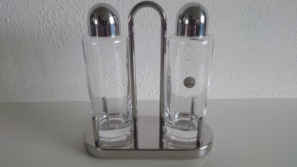 Alessi Ettore Sottsass Cruet set 5074 Crystal, Steel (stainless) Catawiki