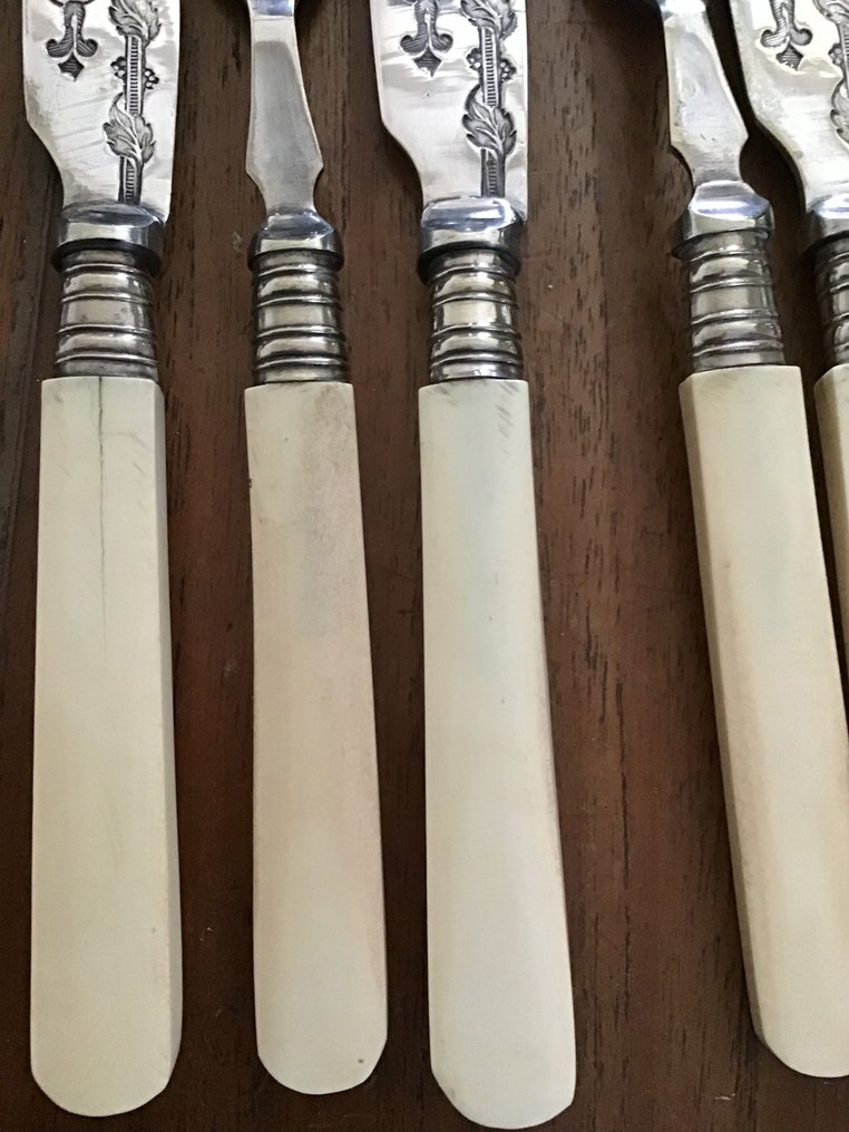 Cutlery set (8) Vier persoons visbestek Ivory, Silverplate Catawiki