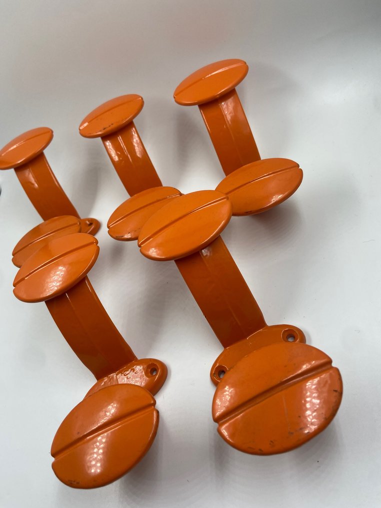 Coat rack (5) Aluminium, set of five coat racks or coat hooks in